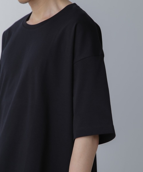 NANO universe（ナノユニバース）の「WEB限定/アンチスメル ルーズクルーネックTシャツ 半袖（Tシャツ/カットソー・メンズ・ブラック/ブルーグレー/ホワイト/グレー系その他4・L/M/S/XL）」の21枚目の写真