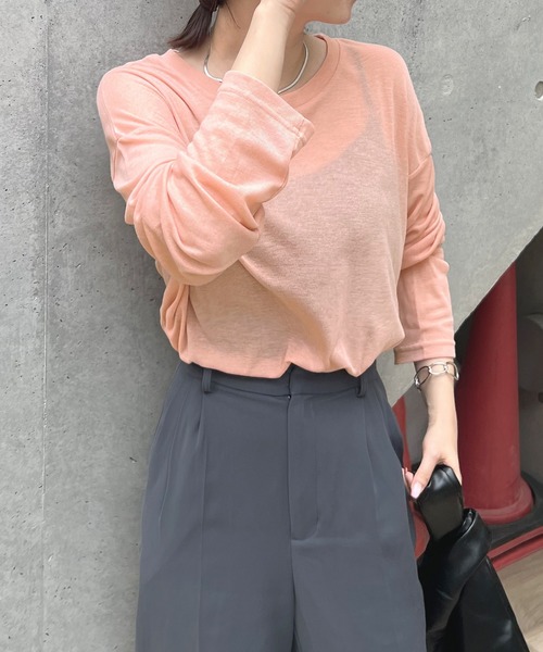 nounless シアートップス 楽天市場】トップス サイドスリット入オーバーサイズスラブ