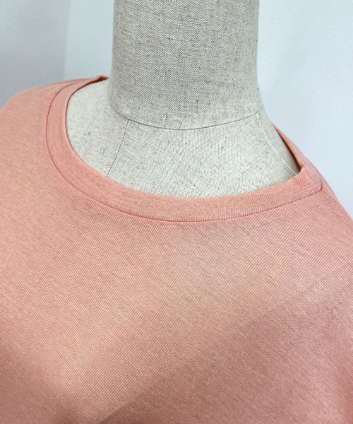 ABYS（アビス）の「【新色追加】スラブ調シアートップス（Tシャツ/カットソー・レディース・オフホワイト/ライトブルー/ピンク/杢グレー/ブルー/ブラック・FREE）」の10枚目の写真