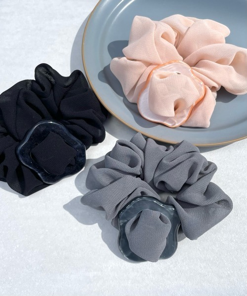 ハンドメイド シュシュ 5909（ストレッチシフォン） 克明 