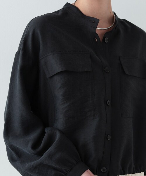 GALLEST（ギャレスト）の「◆シアーローンブルゾンシャツ（ブルゾン・レディース・グリーン系/ブラック/ホワイト・38）」の17枚目の写真