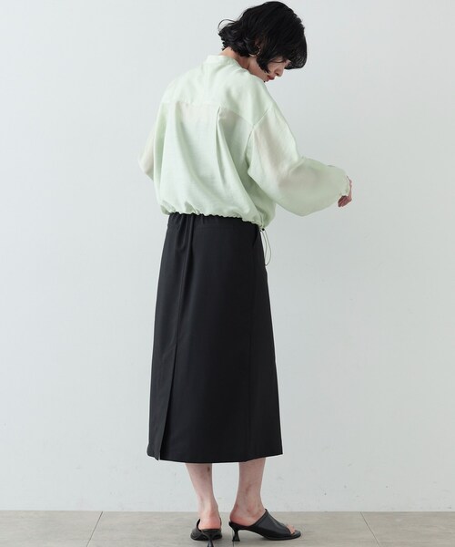 GALLEST（ギャレスト）の「◆シアーローンブルゾンシャツ（ブルゾン・レディース・グリーン系/ブラック/ホワイト・38）」の19枚目の写真