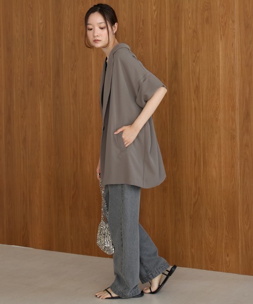 Bab（バブ）の「シングルボタンテーラードジャケット（テーラードジャケット・レディース・ブラック/グレー・M）」の11枚目の写真