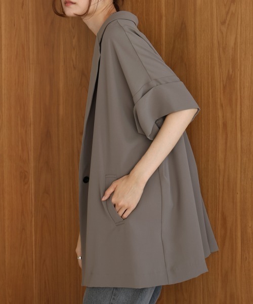 Bab（バブ）の「シングルボタンテーラードジャケット（テーラードジャケット・レディース・ブラック/グレー・M）」の13枚目の写真