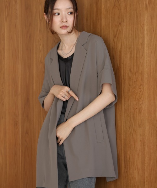 Bab（バブ）の「シングルボタンテーラードジャケット（テーラードジャケット・レディース・ブラック/グレー・M）」の18枚目の写真