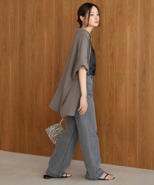 Bab（バブ）の「シングルボタンテーラードジャケット（テーラードジャケット・レディース・ブラック/グレー・M）」の5枚目の写真