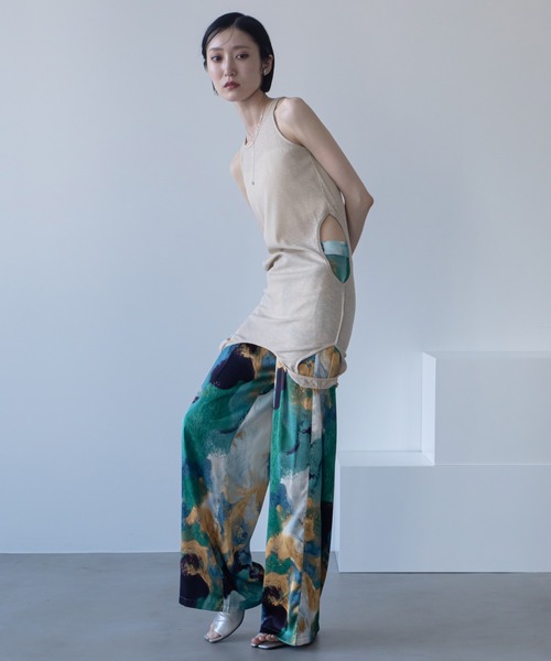 シアーレイヤードホール2wayアメスリタンク（タンクトップ