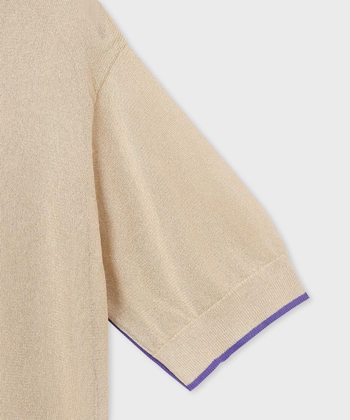 Paul Smith（ポールスミス）の「ウィメンズ ルレックス ニットポロシャツ / 245204 KN134（ニット/セーター・レディース・ブラック/キナリ・MEDIUM）」の4枚目の写真