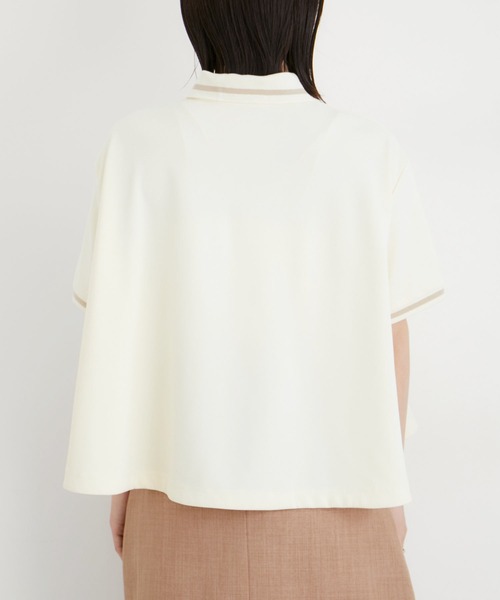 VIS（ビス）の「【洗える】裾フレアポロトップス（ポロシャツ・レディース・ブルー系その他/ベージュ系その他・FREE）」の14枚目の写真