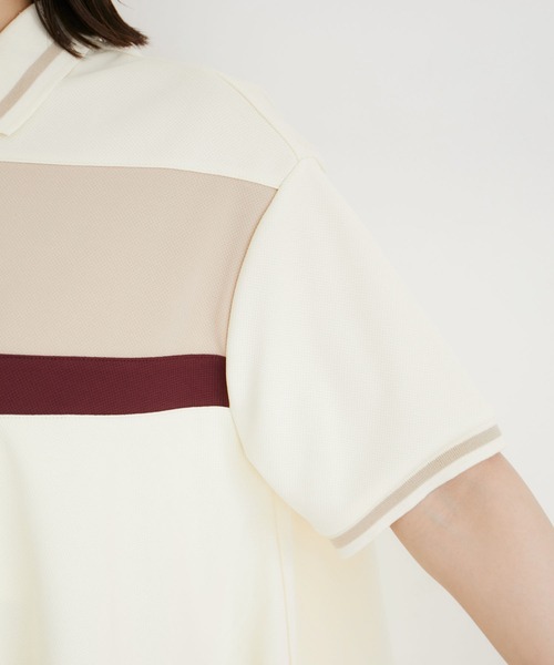 VIS（ビス）の「【洗える】裾フレアポロトップス（ポロシャツ・レディース・ブルー系その他/ベージュ系その他・FREE）」の16枚目の写真