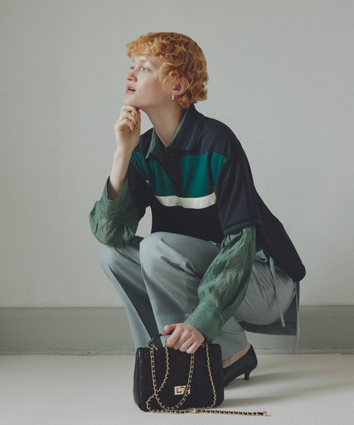 VIS（ビス）の「【洗える】裾フレアポロトップス（ポロシャツ・レディース・ブルー系その他/ベージュ系その他・FREE）」の20枚目の写真