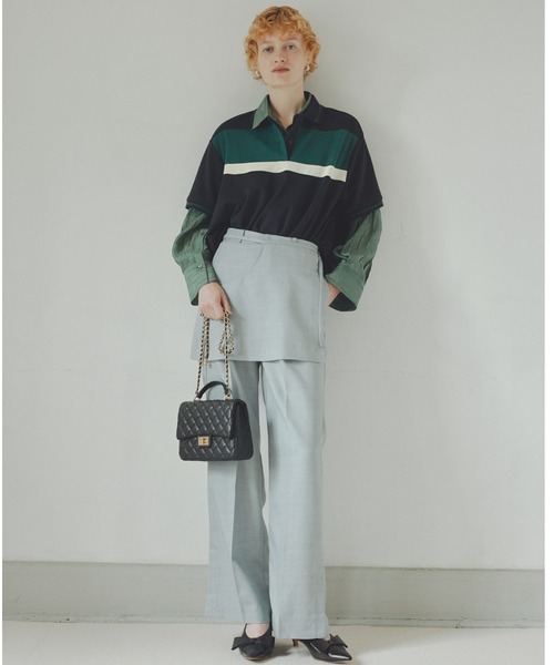 VIS（ビス）の「【洗える】裾フレアポロトップス（ポロシャツ・レディース・ブルー系その他/ベージュ系その他・FREE）」の21枚目の写真