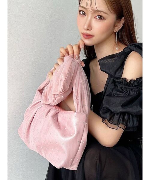 RESEXXY（リゼクシー）の「リボンハンドルバッグ（ハンドバッグ・レディース・ゴールド/ピンク/ホワイト・FREE）」の3枚目の写真