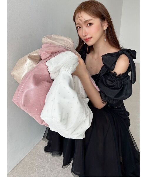 RESEXXY（リゼクシー）の「リボンハンドルバッグ（ハンドバッグ・レディース・ゴールド/ピンク/ホワイト・FREE）」の9枚目の写真