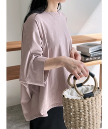 【接触冷感】ドルマンスリーブワイドTシャツ ラクに体型カバーも叶う!綿100%