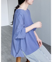 【接触冷感】ドルマンスリーブワイドTシャツ ラクに体型カバーも叶う!綿100%