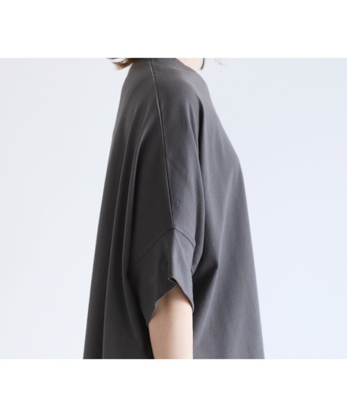reca(レカ)の「【接触冷感】ドルマンスリーブワイドTシャツ ラクに体型カバーも叶う!綿100%(Tシャツ/カットソー・レディース・ピンク系その他/オフホワイト/チャコールグレー/ブラック/イエロー系その他/ブルー/ミント・M)」の12枚目の写真