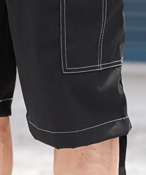 LUXSTYLE(ラグスタイル)の「配色ステッチハーフカーゴパンツ(カーゴパンツ・メンズ・ブラック/カーキ/オフホワイト・L/M)」の14枚目の写真