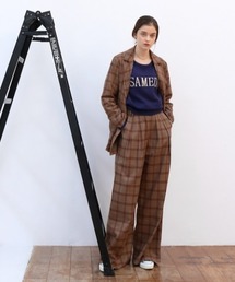 千鳥格子」に該当するパンツ（ブラウン/茶色系）ファッション