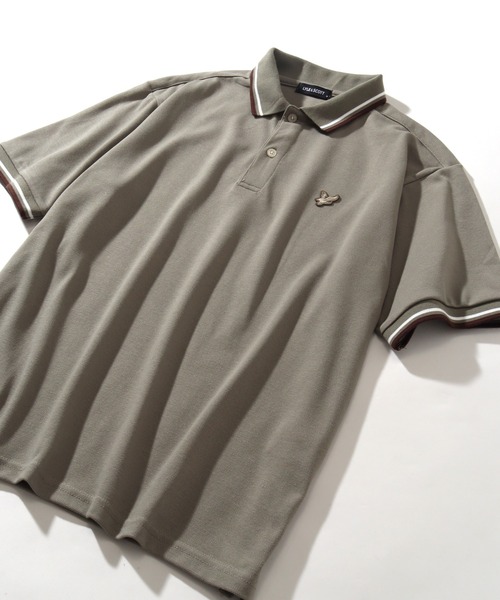 LYLE&SCOTT（ライルアンドスコット）の「【LYLE&SCOTT/ライルアンドスコット】ゴールデンイーグル リブライン 半袖 ポロシャツ（ポロシャツ・メンズ・サンドベージュ/ブルー/アイボリー/ブラック・LL/L/M）」の7枚目の写真