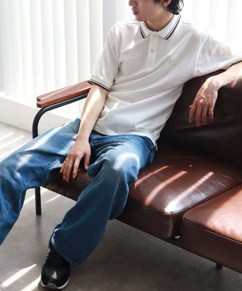 LYLE&SCOTT（ライルアンドスコット）の「【LYLE&SCOTT/ライルアンドスコット】ゴールデンイーグル リブライン 半袖 ポロシャツ（ポロシャツ・メンズ・サンドベージュ/ブルー/アイボリー/ブラック・LL/L/M）」の21枚目の写真