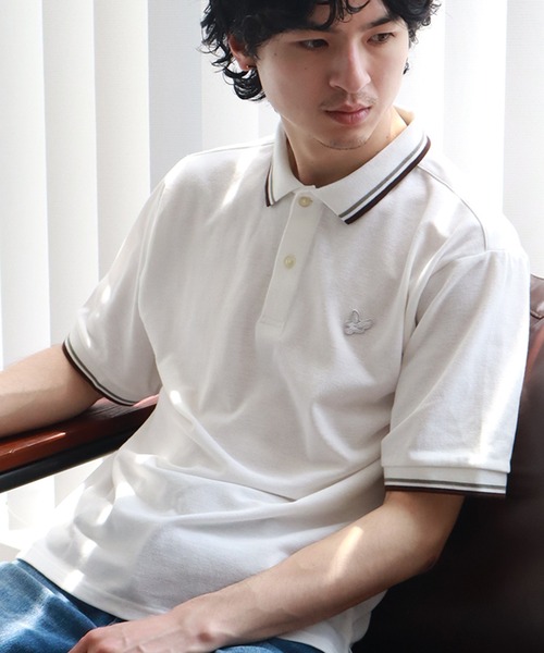 LYLE&SCOTT（ライルアンドスコット）の「【LYLE&SCOTT/ライルアンドスコット】ゴールデンイーグル リブライン 半袖 ポロシャツ（ポロシャツ・メンズ・サンドベージュ/ブルー/アイボリー/ブラック・LL/L/M）」の19枚目の写真