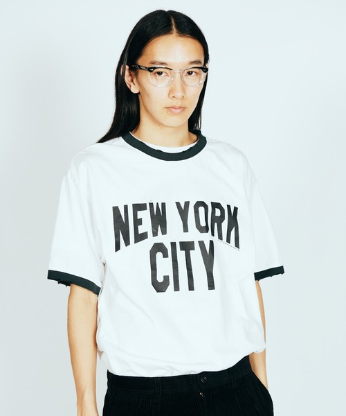 THRIFTY LOOK / スリフティールック JOHN LENNON NYC RINGER TEE ジョンレノンNYCリンガーTシャツ（Tシャツ/カットソー）｜THRIFTY LOOK（スリフティールック）