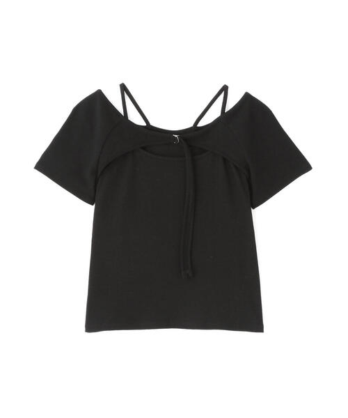 FREE'S MART（フリーズマート）の「◆ドッキングレイヤード風カットソー（Tシャツ/カットソー・レディース・ホワイト/ブラウン/ブラック・FREE）」の4枚目の写真