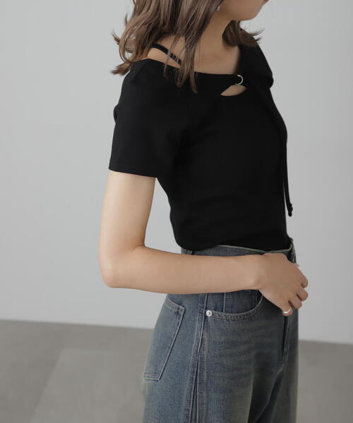 FREE'S MART（フリーズマート）の「◆ドッキングレイヤード風カットソー（Tシャツ/カットソー・レディース・ホワイト/ブラウン/ブラック・FREE）」の6枚目の写真