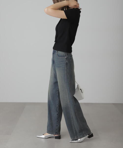 FREE'S MART（フリーズマート）の「◆ドッキングレイヤード風カットソー（Tシャツ/カットソー・レディース・ホワイト/ブラウン/ブラック・FREE）」の9枚目の写真