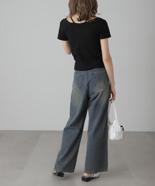 FREE'S MART（フリーズマート）の「◆ドッキングレイヤード風カットソー（Tシャツ/カットソー・レディース・ホワイト/ブラウン/ブラック・FREE）」の10枚目の写真