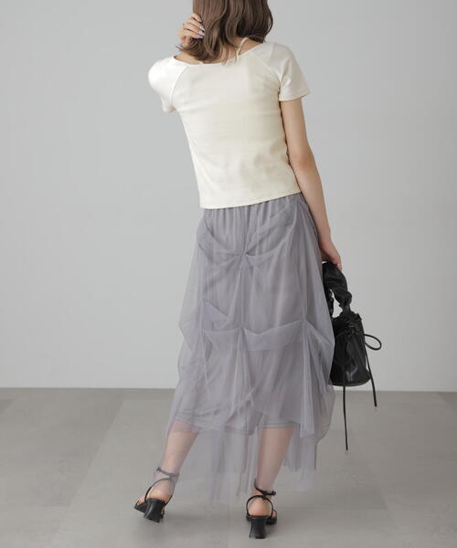 FREE'S MART（フリーズマート）の「◆ドッキングレイヤード風カットソー（Tシャツ/カットソー・レディース・ホワイト/ブラウン/ブラック・FREE）」の19枚目の写真