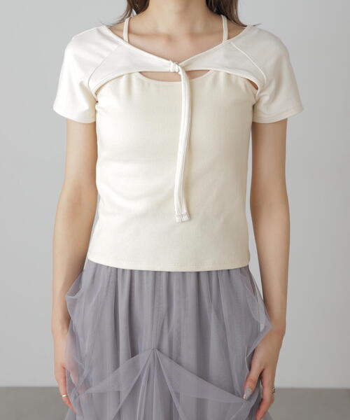 FREE'S MART（フリーズマート）の「◆ドッキングレイヤード風カットソー（Tシャツ/カットソー・レディース・ホワイト/ブラウン/ブラック・FREE）」の20枚目の写真