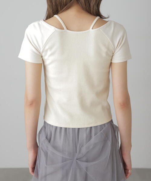 FREE'S MART（フリーズマート）の「◆ドッキングレイヤード風カットソー（Tシャツ/カットソー・レディース・ホワイト/ブラウン/ブラック・FREE）」の21枚目の写真