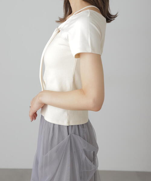 FREE'S MART（フリーズマート）の「◆ドッキングレイヤード風カットソー（Tシャツ/カットソー・レディース・ホワイト/ブラウン/ブラック・FREE）」の22枚目の写真