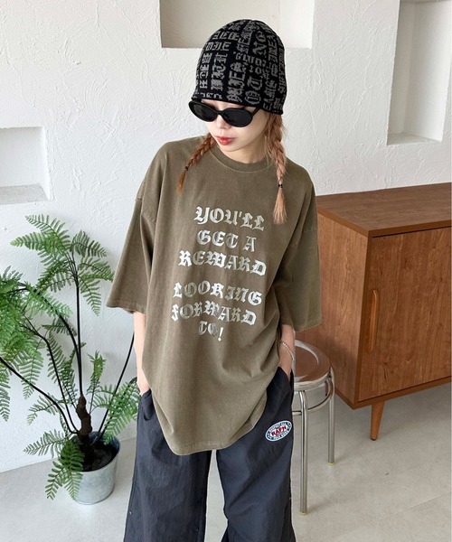 sedacle(セダクル)の「箔プリントTEE(Tシャツ/カットソー・メンズ・ブラウン/チャコールグレー・SMALL/LARGE/MEDIUM)」の19枚目の写真