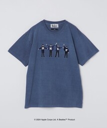 【WEB限定】SHIPS: THE BEATLES ヴィンテージライク エンブロイダリー Tシャツ