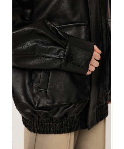 SLY（スライ）の「【2サイズ展開】F/LEATHER FLIGHT JK フェイク