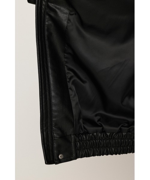 SLY LEATHER FLIGHT JK フェイク レザー フライトジャケット SLY（スライ）の「【2サイズ展開】F/LEATHER FLIGHT JK フェイク