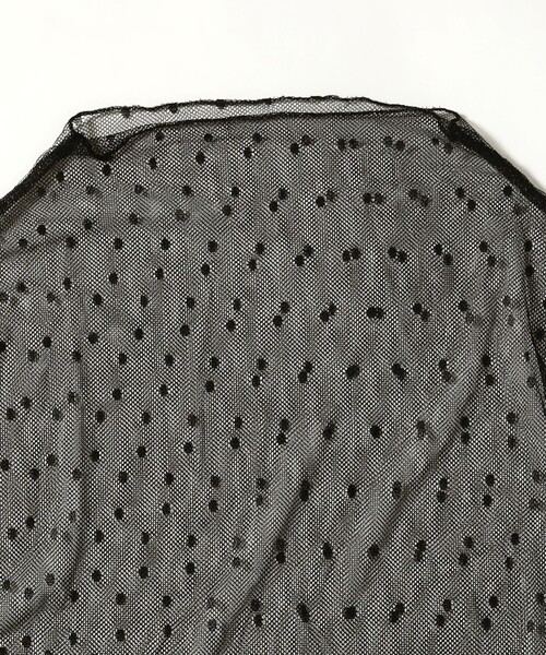 CAROLINA GLASER（カロリナ グレイサー）の「ドットチュール シアー ロングスリーブ カットソー（Tシャツ/カットソー・レディース・ホワイト/ブラック・ONE SIZE）」の12枚目の写真