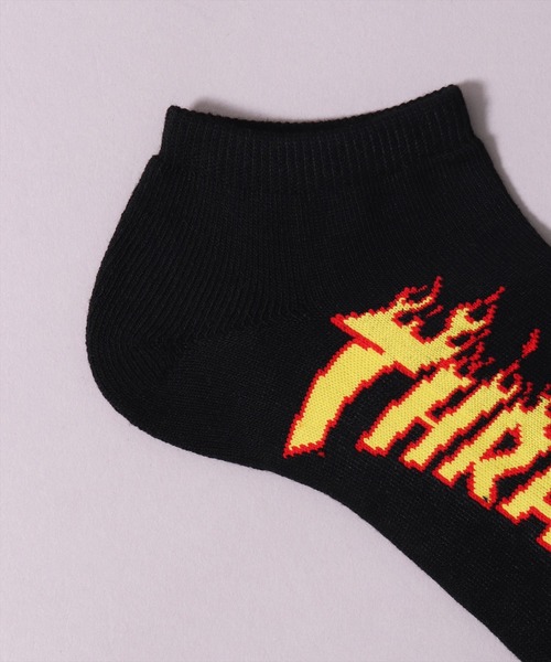 THRASHER（スラッシャー）の「(LF)【THRASHER】【3足セット】ロゴ ジャガード アンクルソックス（ソックス/靴下・メンズ・ブラック系2/ブラック系1/その他1・25～27cm）」の8枚目の写真