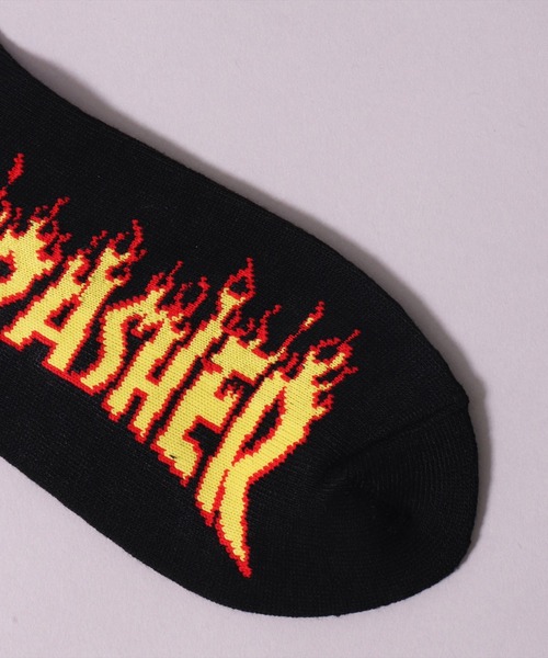 THRASHER（スラッシャー）の「(LF)【THRASHER】【3足セット】ロゴ ジャガード アンクルソックス（ソックス/靴下・メンズ・ブラック系2/ブラック系1/その他1・25～27cm）」の9枚目の写真