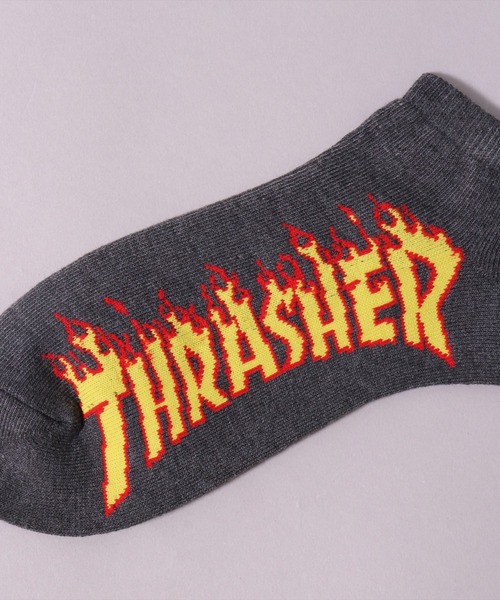 THRASHER（スラッシャー）の「(LF)【THRASHER】【3足セット】ロゴ ジャガード アンクルソックス（ソックス/靴下・メンズ・ブラック系2/ブラック系1/その他1・25～27cm）」の18枚目の写真
