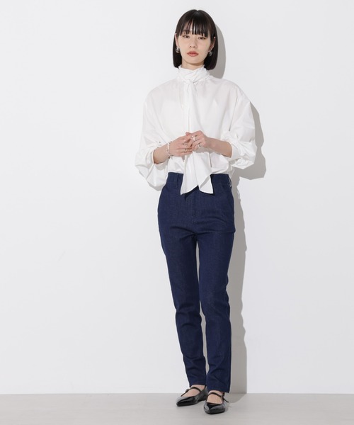 Apo(s)ture(アポスチャー)の「OLIVIA-001/デニムスリムパンツ(デニムパンツ・レディース・ネイビー/ブラック・XS/S/M/L/XL)」の22枚目の写真