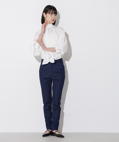 Apo(s)ture(アポスチャー)の「OLIVIA-001/デニムスリムパンツ(デニムパンツ・レディース・ネイビー/ブラック・XS/S/M/L/XL)」の21枚目の写真