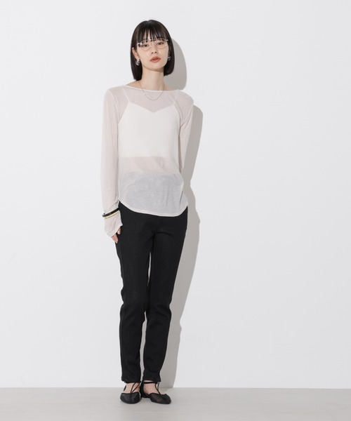 Apo(s)ture(アポスチャー)の「OLIVIA-001/デニムスリムパンツ(デニムパンツ・レディース・ネイビー/ブラック・XS/S/M/L/XL)」の15枚目の写真