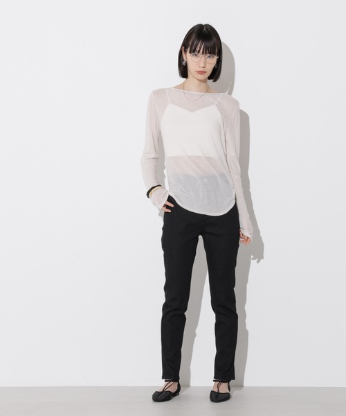 Apo(s)ture(アポスチャー)の「OLIVIA-001/デニムスリムパンツ(デニムパンツ・レディース・ネイビー/ブラック・XS/S/M/L/XL)」の14枚目の写真
