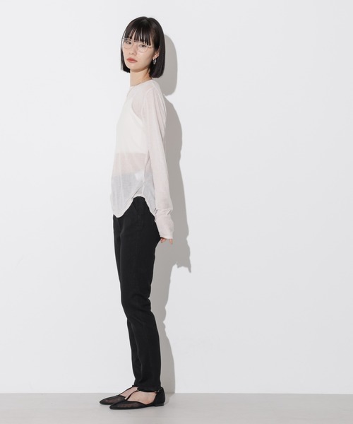 Apo(s)ture(アポスチャー)の「OLIVIA-001/デニムスリムパンツ(デニムパンツ・レディース・ネイビー/ブラック・XS/S/M/L/XL)」の13枚目の写真