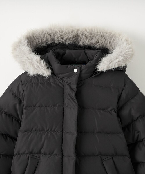 green label relaxing(グリーンレーベルリラクシング)の「ガールズダウンコート / キッズ 100cm-130cm(ダウンジャケット/コート・キッズ・ダークグレー/ベージュ/ネイビー・100cm/110cm/120cm/130cm)」の21枚目の写真