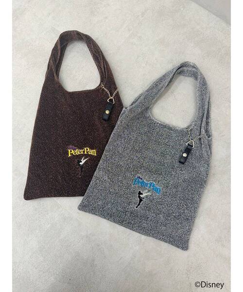 MURUA（ムルーア）の「【ディズニーコレクション】ピーター・パン ティンカー・ベル/デザインラメバッグ（トートバッグ・レディース・ブラウン/シルバー・FREE）」の4枚目の写真